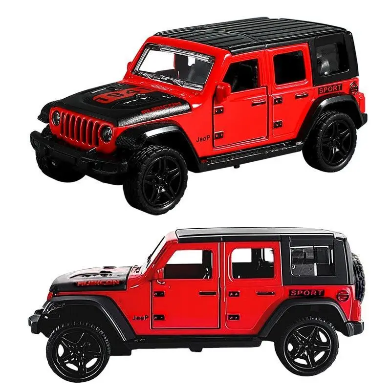 Coche todoterreno de aleación Jeep 1:36, modelo de juguete de Color mate, modelo de colección de energía, regalo para niños ﻿