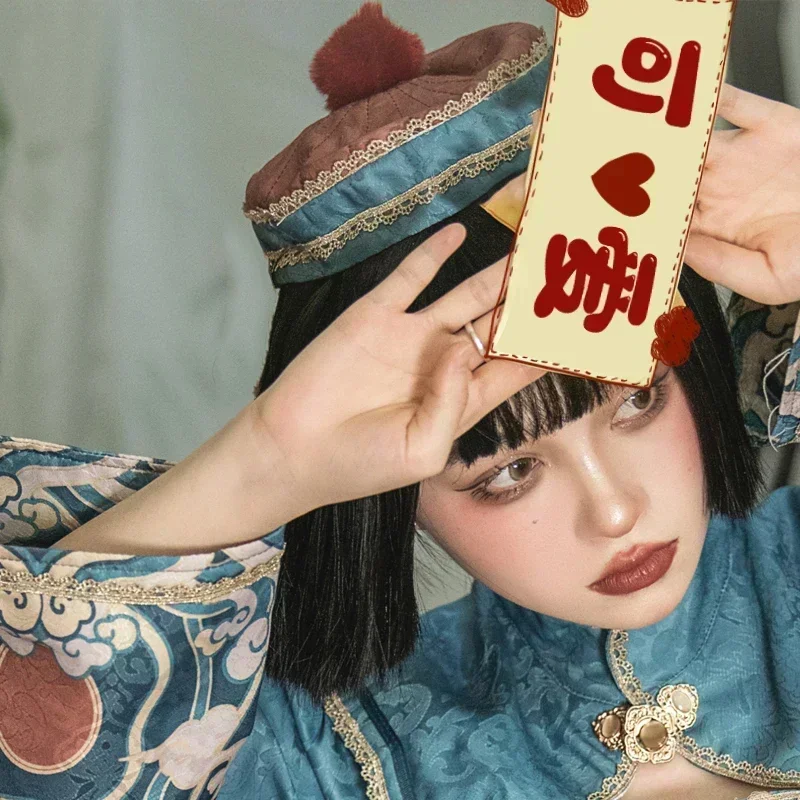 اليابانية الأزرق لوليتا فستان المرأة الصينية مصاص دماء عيد الفصح هالوين مهرجان حفلة أنيمي الملابس Kawaii تأثيري غيبوبة ازياء