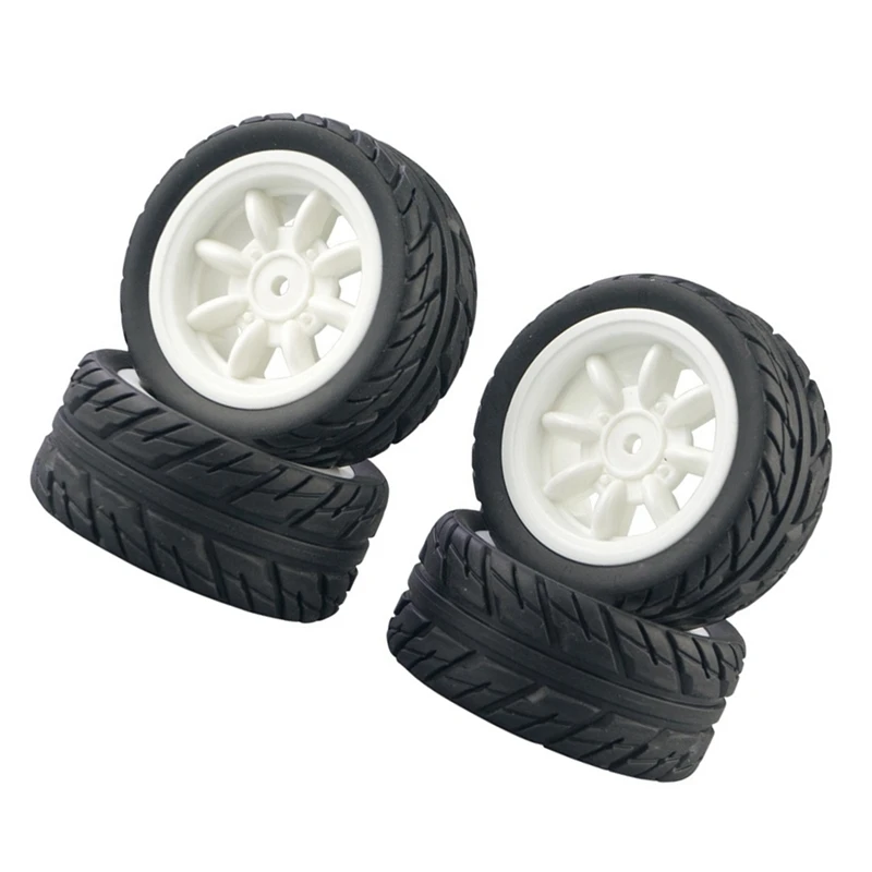 4Pcs Rubber Tire Tyre Wheel For SG1603 SG1604 SG1605 UDIRC UD1601 UD1602 UD1603 UD1604 1/16 RC Car Upgrade Parts