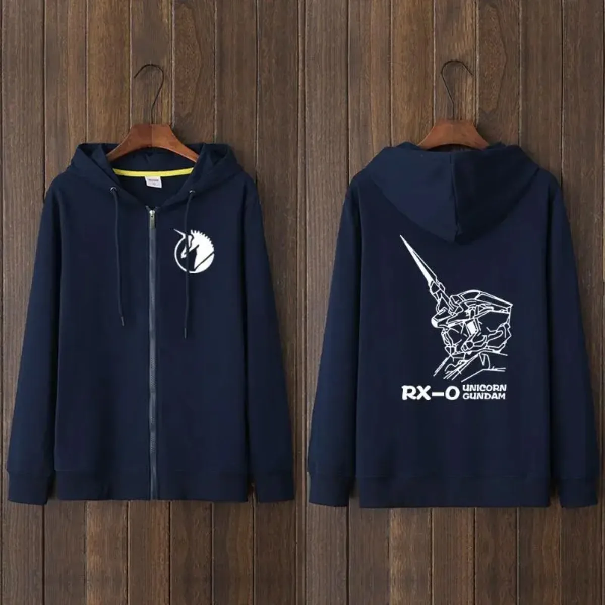 

Gundam Unicorn Rx 0 2025 New Hot Anime Hoodie Men White Black Cotton Casual Zip Up Autumn Winter Streetwear Fashion Cosplay