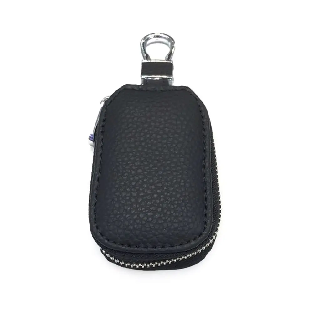 

Universal Leather Car Key Bags Zipper Hook Key Pouch Classic Coin Purse Men Women