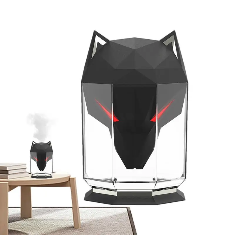 

Humidifier With Light Wolf Head Humidifier 7 Colors RGB Light Color Changing Humidifier Nightlight Quiet Night Lamp Nano Mist