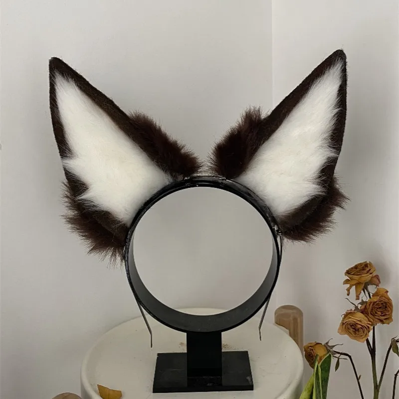 New Custommade Star Rail Tingyun Cosplay Ear Handwork Animal Cat Wolf Fox Ear Hair Hoop Headwear Simulation Hair Cos Accessory