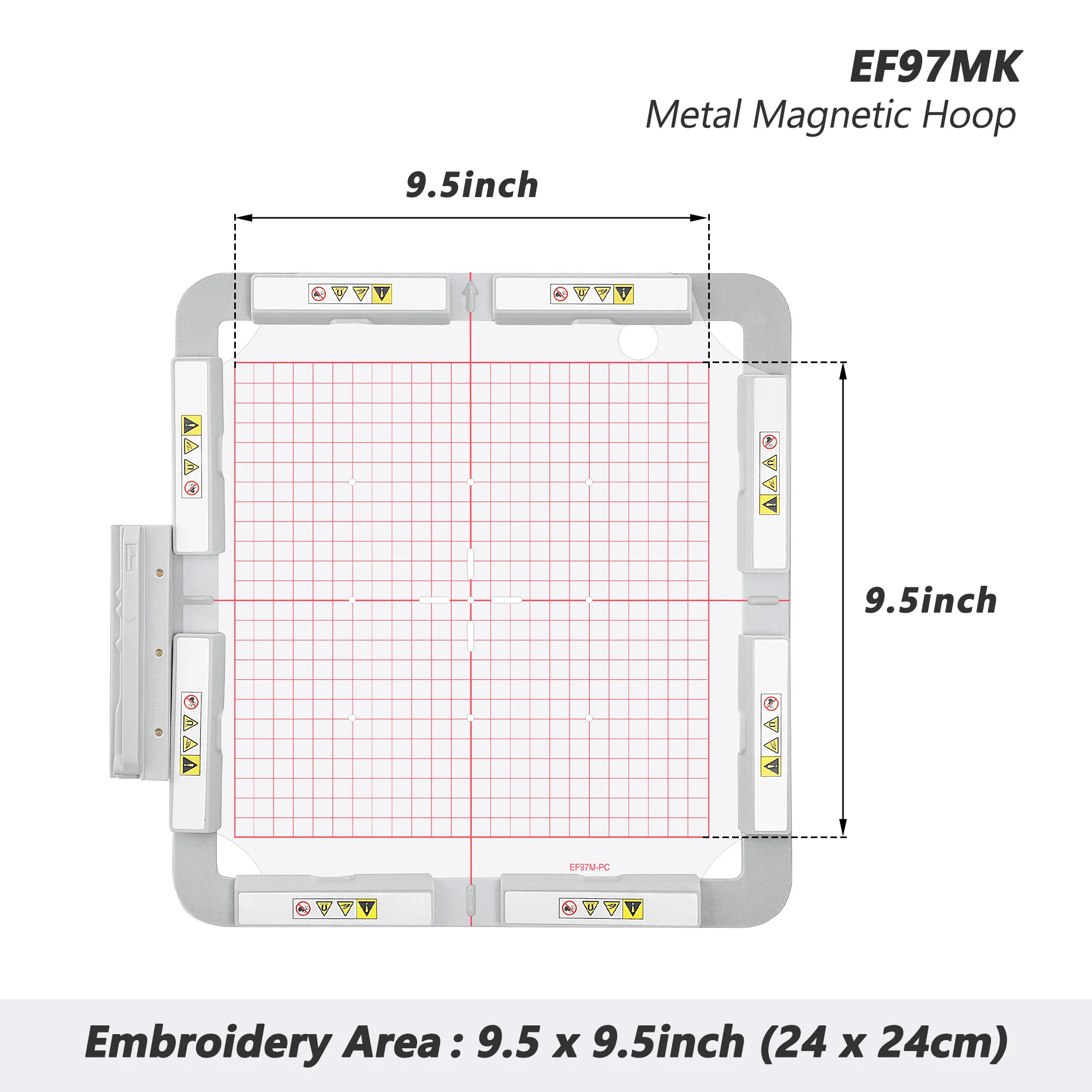 

Magnetic Mighty Hoop EF97MK 9.5x9.5inch 240x240mm fit for Brother XV8500D/8550D/XE1/XE2/XJ1/XJ2/XP1/XP2/XP3