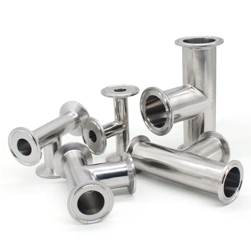 OD19mm-102mm Pipe OD 50.5-119MMSS304 316L Stainless Steel Sanitary Tee Fitting Suitable For 1.5 \