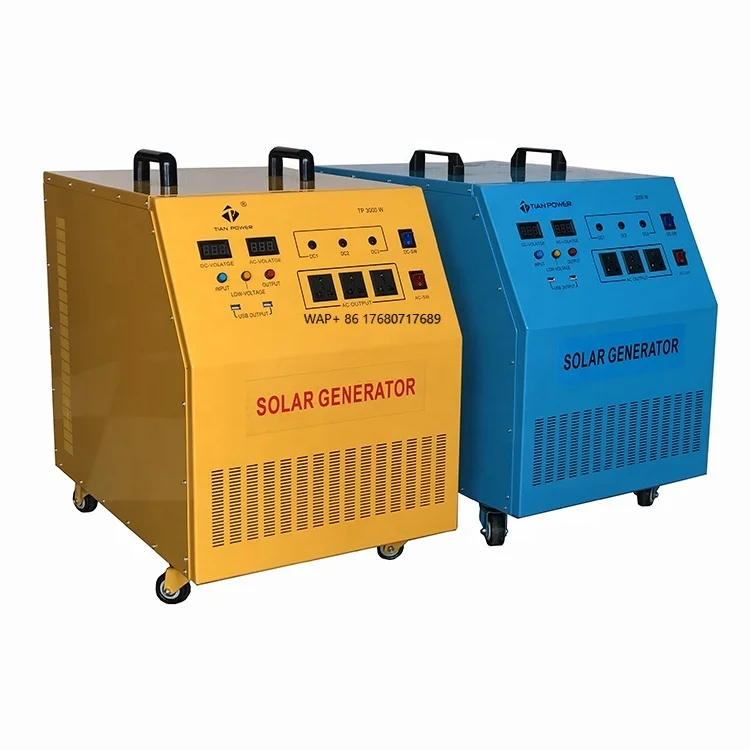 Whole house 220V 3000W portable solar generator running home solar system