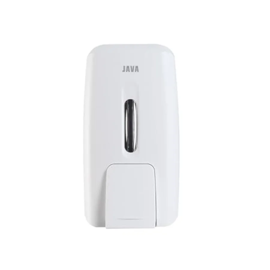 

GICOVILL Wall-Mounted Liquid Soap Dispenser, No-Drill Install Option, Refillable 800 mL, ABS, GV-180Y, White