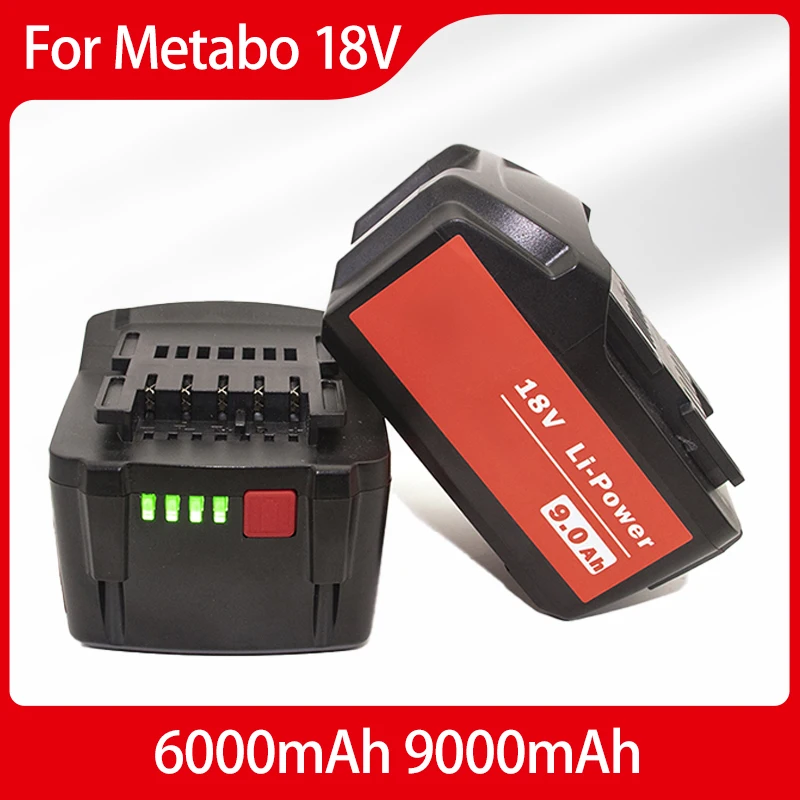 18V 9000mah Battery for Metabo Cordless Power Tool Drill Drivers Wrench Hammers for Metabo 18V Battery 9.0Ah 625592000 625591000