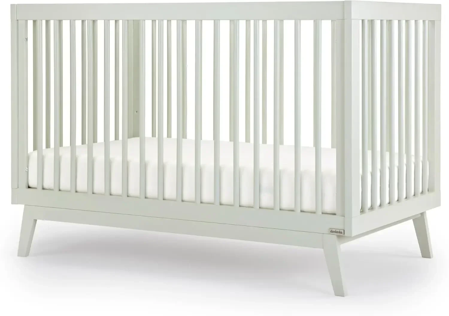 dadada Baby Soho 3-in-1 Convertible Crib to Toddler Bed – Wooden Crib Made in Italy, GREENGUARD Gold Certified Small Baby Crib –