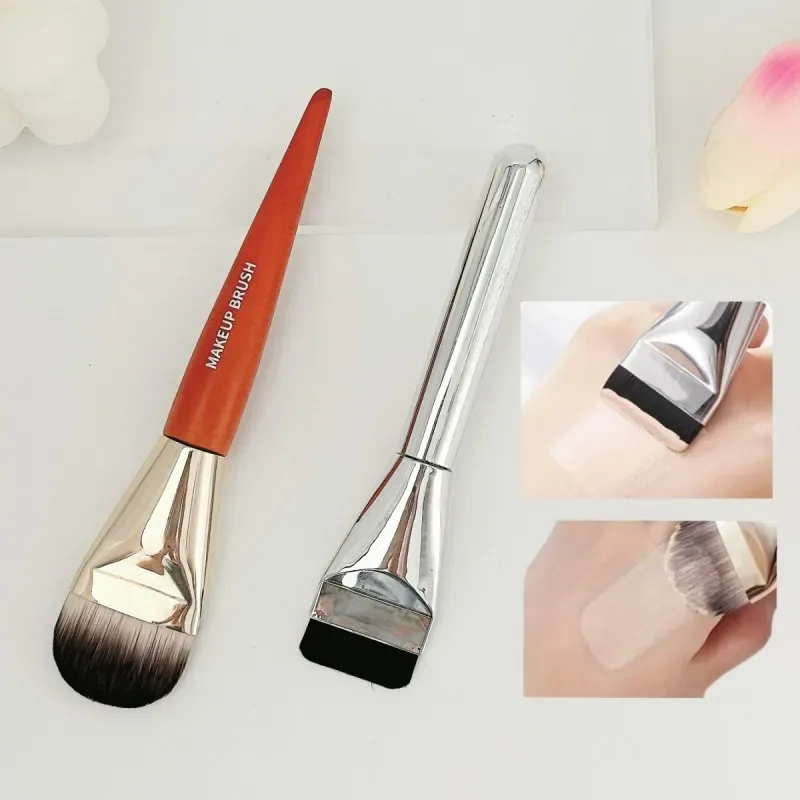 

1/2 шт. Ультратонкая кисть для тональной основы — легкая кисть для макияжа с плоской головкой, для BB-крема, консилера, жидкой основы, маски для лица