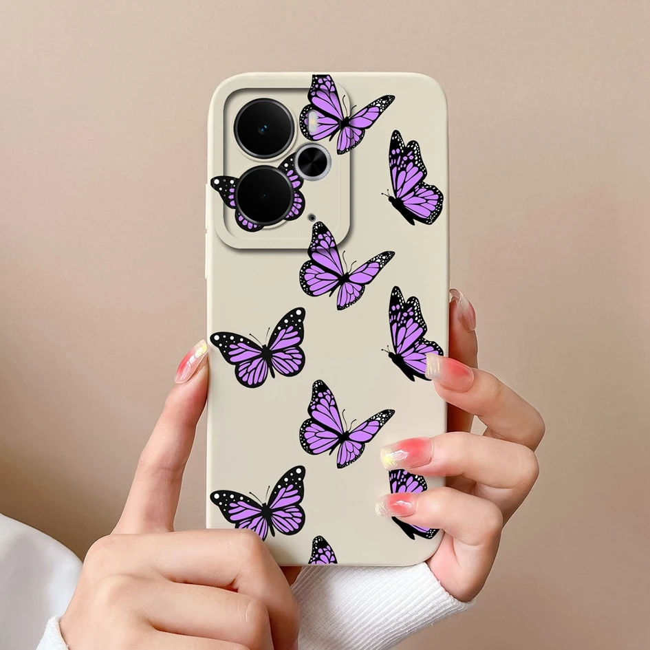 ل ممن لهم Realme 14 14T 5G جراب هاتف موضة الاتجاه فتاة نمط لينة السلس السائل سيليكون سوبر للصدمات حماية كاملة يغطي