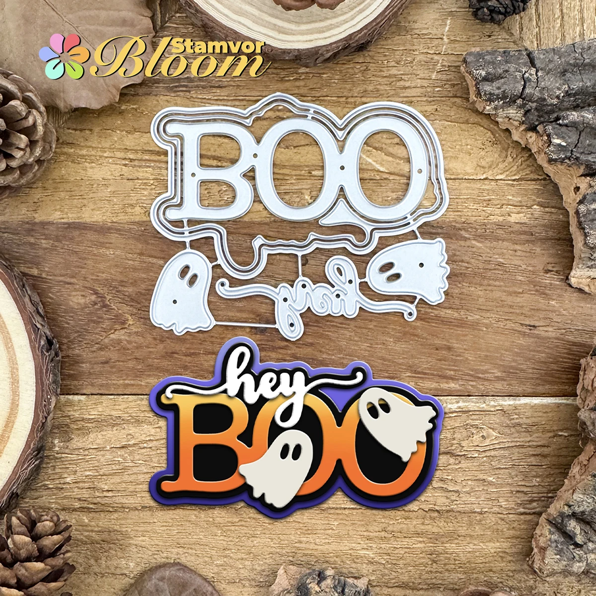 Original schöne Schichten Halloween BOO Geist Titel Worte Metall Stanzformen Scrapbooking dekorative Prägung