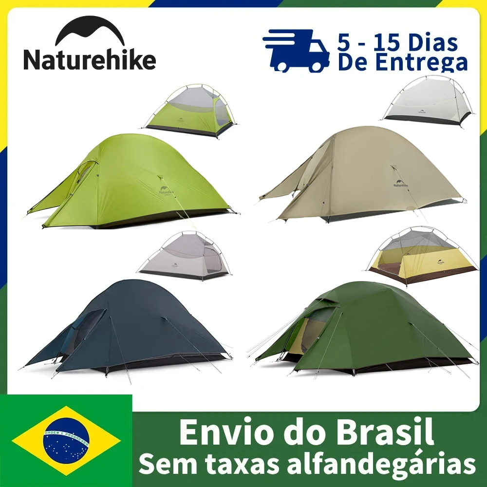 Barraca de Camping Naturehike Cloud Up Pro 20D para Hiking e Praia, Impermeável, Portátil, para 2 Pessoas