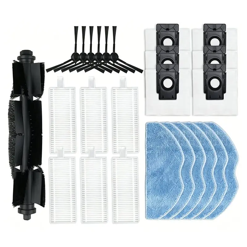 【DÍA DE ACCIÓN DE GRACIAS】Repuestos: 25 piezas de cepillos laterales, filtros, bolsas para polvo y mopa para 360 S8/360 S8 Plus/EZVIZ RE4 Plus/EZVIZ RE5 Plus