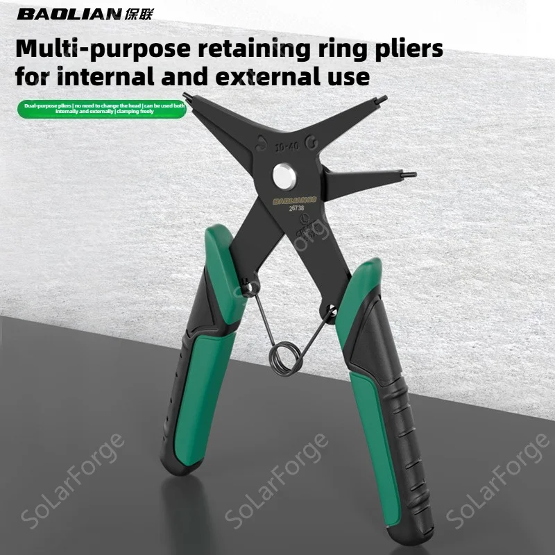 Snap Ring Plier Type Circlip Pliers Multifunctional Crimp Tool Internal External Ring Remover Retaining Circlip Pliers Hand Tool - view 3