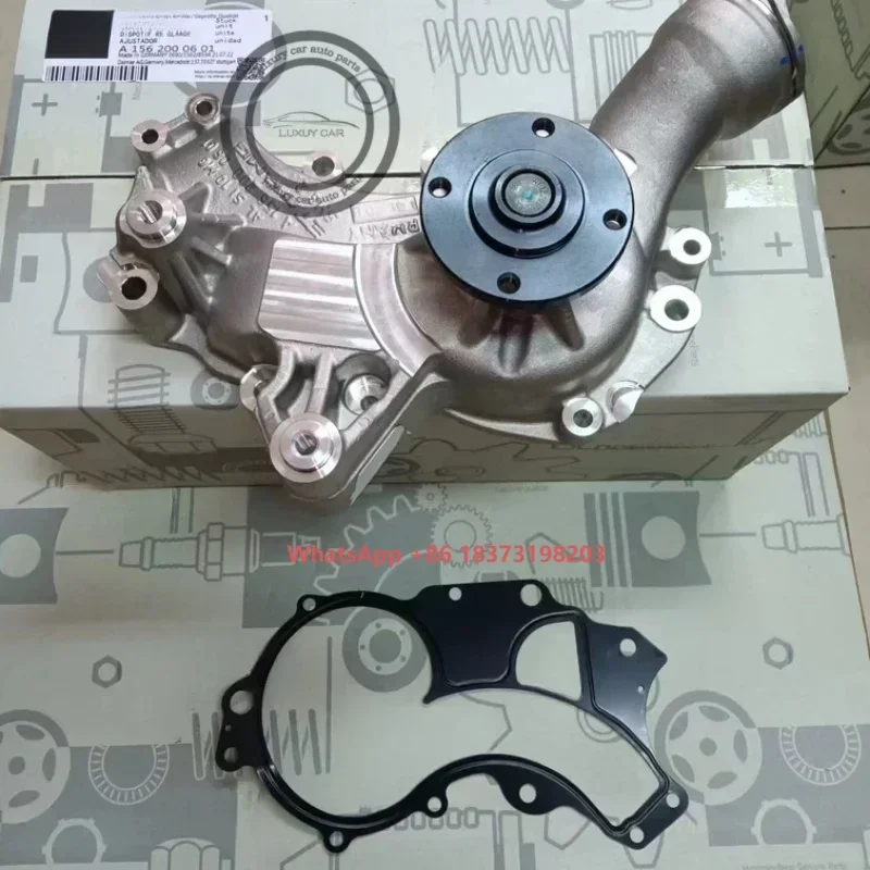 

A1562000601 1562000601 Насос системы охлаждения двигателя (помпа) серебристо-черный металлический для Mercedes-Benz C/E/M/S-Class, SL, CLS