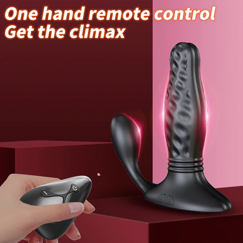 Telescopic Wearable Vibrator Prostate Massager Dummy penis Delayed Ejaculation Rings Anal Plug Masturbation Male Adult Sex Toys view 4