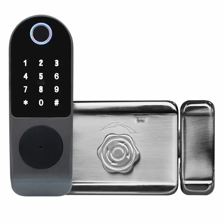 Imagem -04 - Tuya-outdoor Impermeável Inteligente Fingerprint Digital Door Lock Biométrica Fechadura Digital com Controle Remoto Fechadura Eletrônica