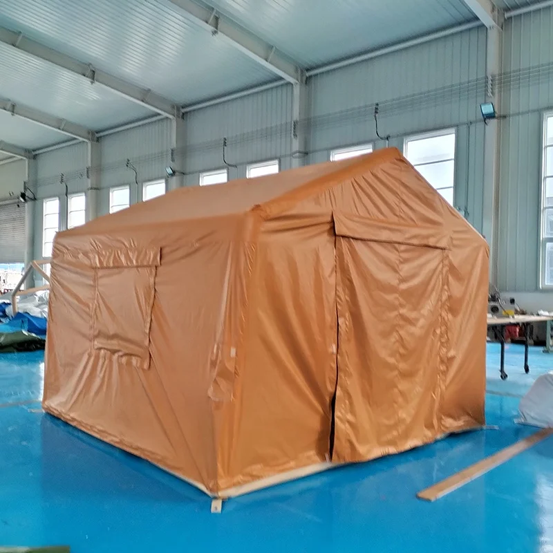 Carpa Inflable para Acampar, Carpa Familiar Fácil de Instalar, Impermeable y Resistente al Viento para 4 Estaciones, Carpa Inflable para Exteriores
