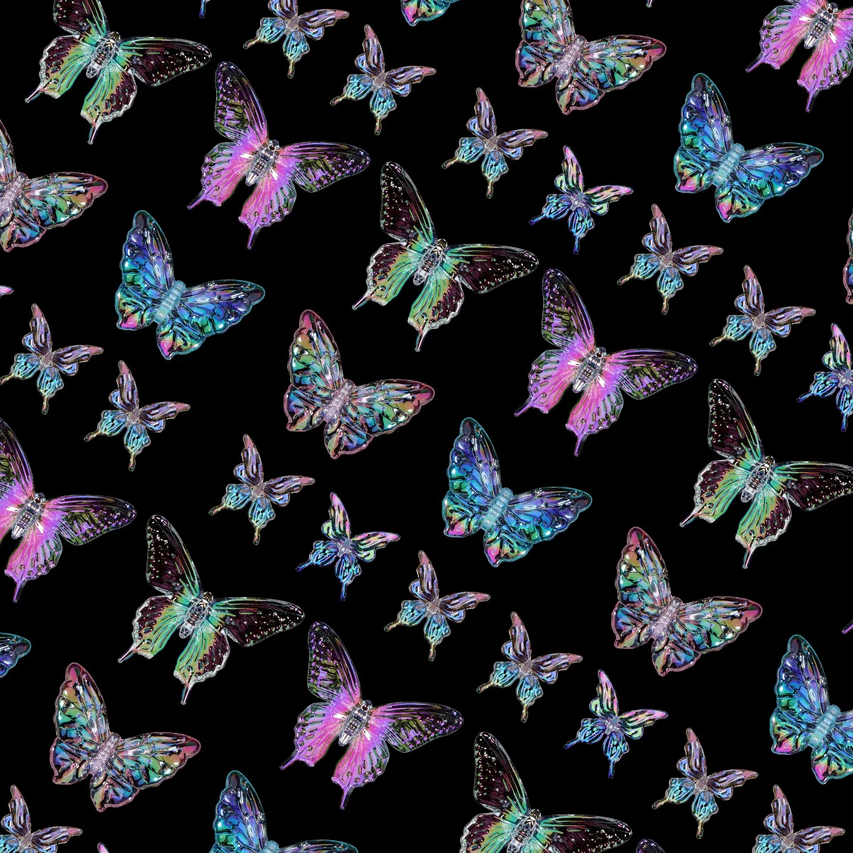 10Pcs/Lot Acrylic Three-dimensional Color Coated Butterfly With Hole Beads DIY Handicrafts Decorating Supplies Home Decoration image 5