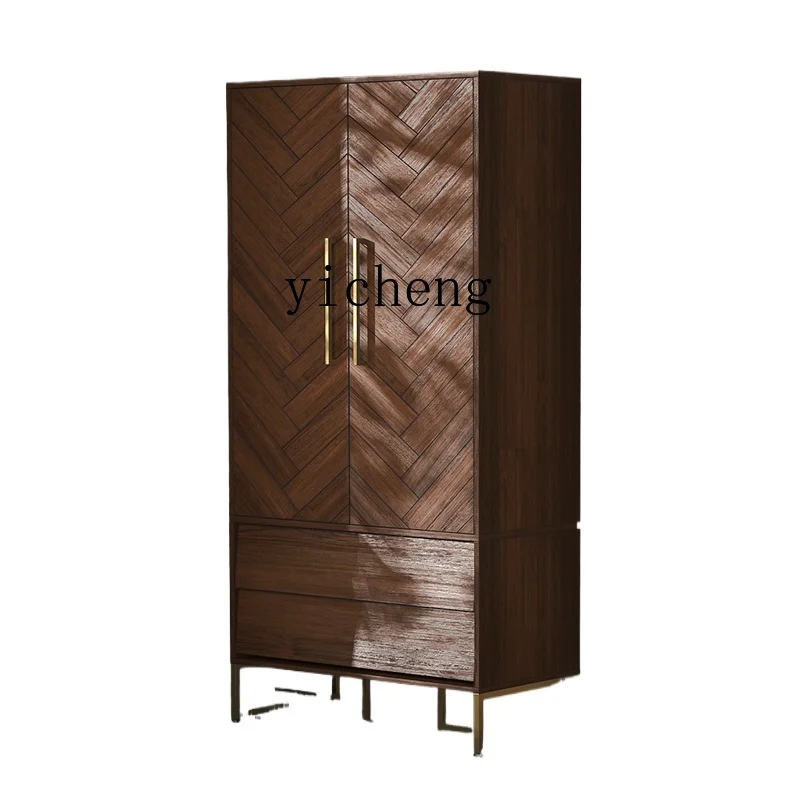 

ZK Solid Wood Mosaic Wardrobe Household Combination Locker Modern Minimalist Bedroom Simple Storage