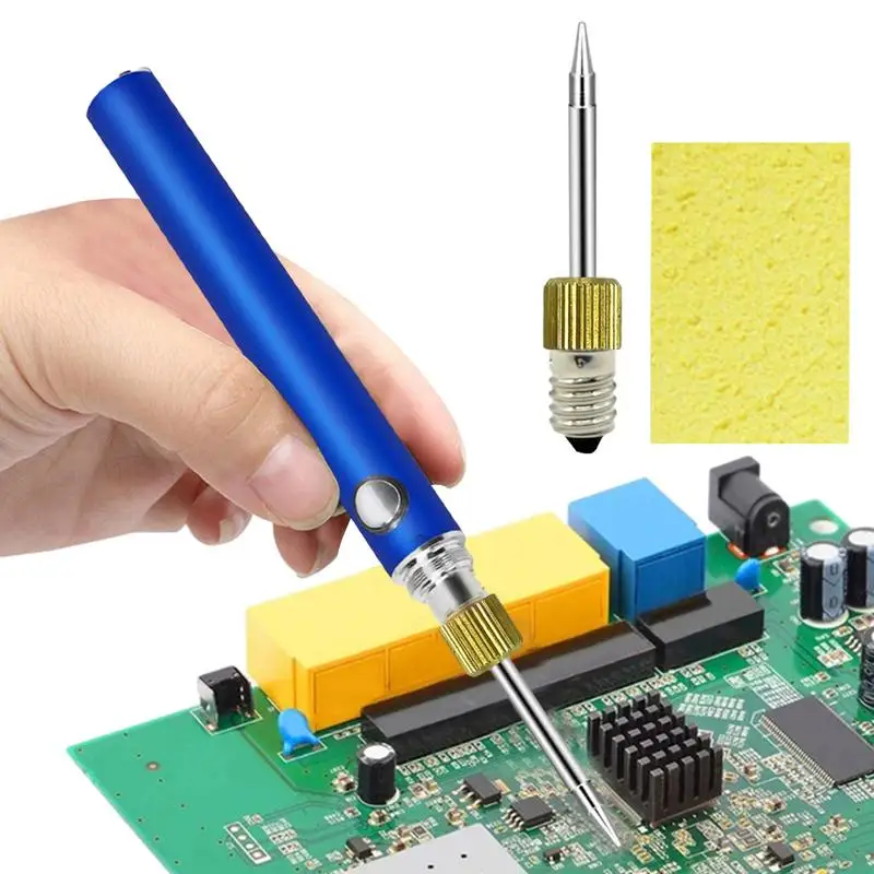 Soldering Iron Replacement Tips Wireless Battery Soldering Iron Tip Portable Soldering Iron Heat-Resistant Welding Accessory