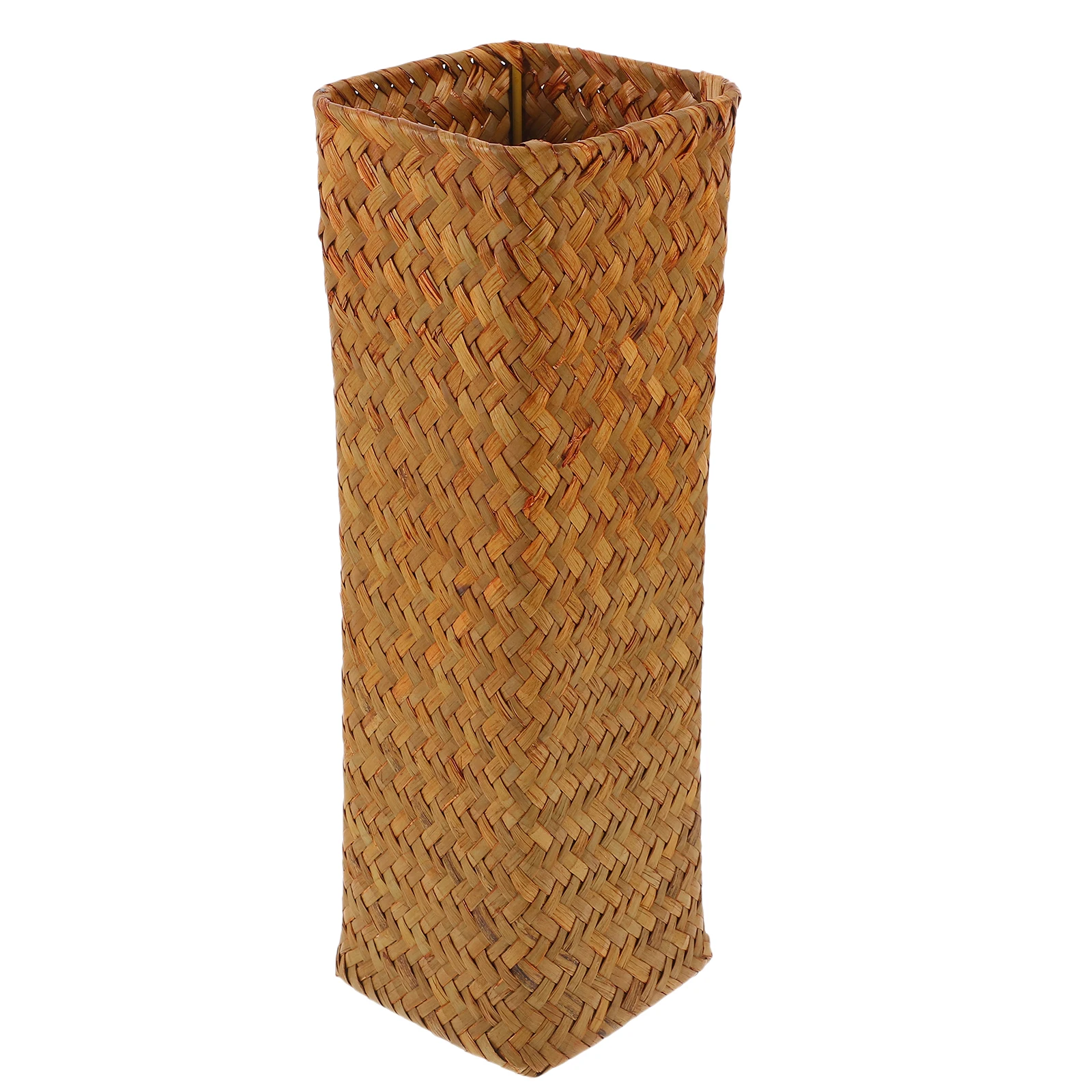 

Straw Woven Vase Decorative Flower Vase Simple Design Dried Flower Container Home Office Artistic Photography Prop Natural