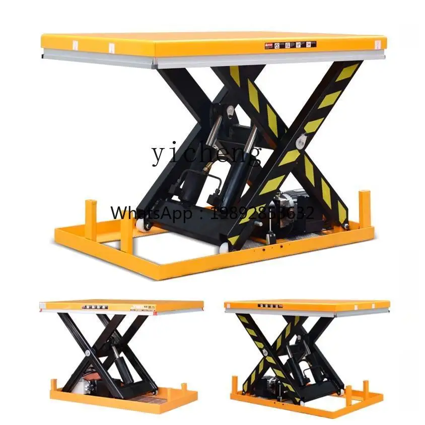 ii2-28 U-shaped fixed electric lifting platform car elevator car ultra-low type 1 ton 1.5 tons heterosexual