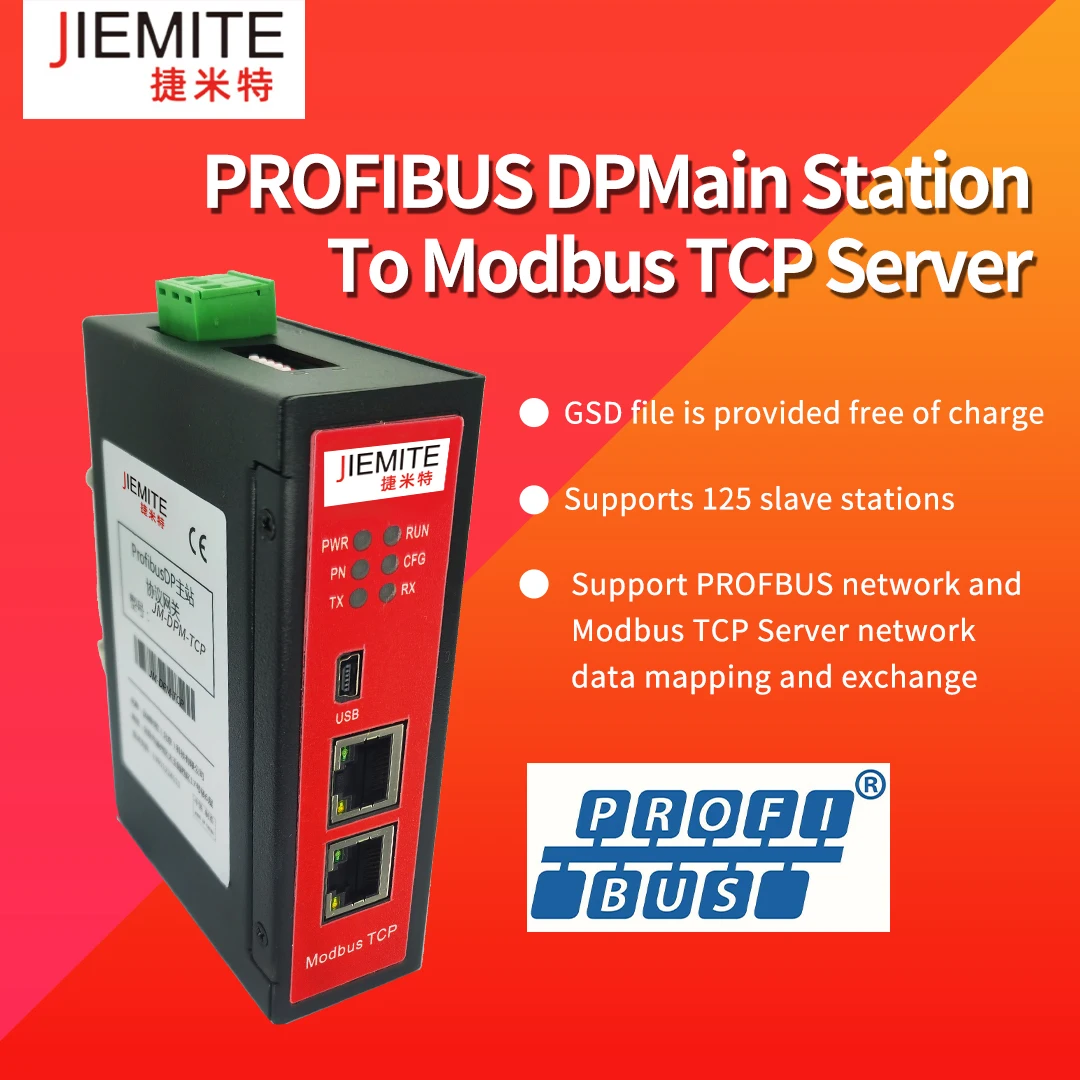 

Modbustcp To Profibus Dp Converter To DP Data Acquisition Gateway Profibus To Modbus To Profibus Dp Bus with GSD