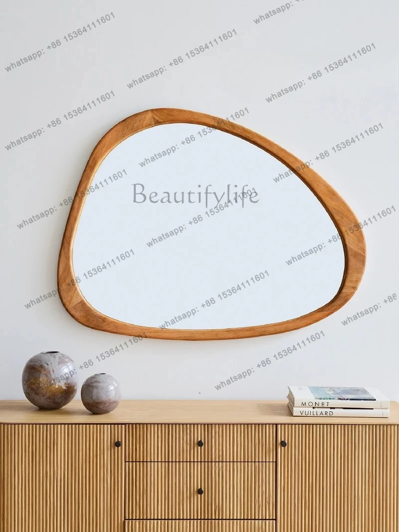 Alien Irregular Master Bedroom Cloud Dresser Makeup Mirror Wall Wall Bathroom Solid Wood Mirror
