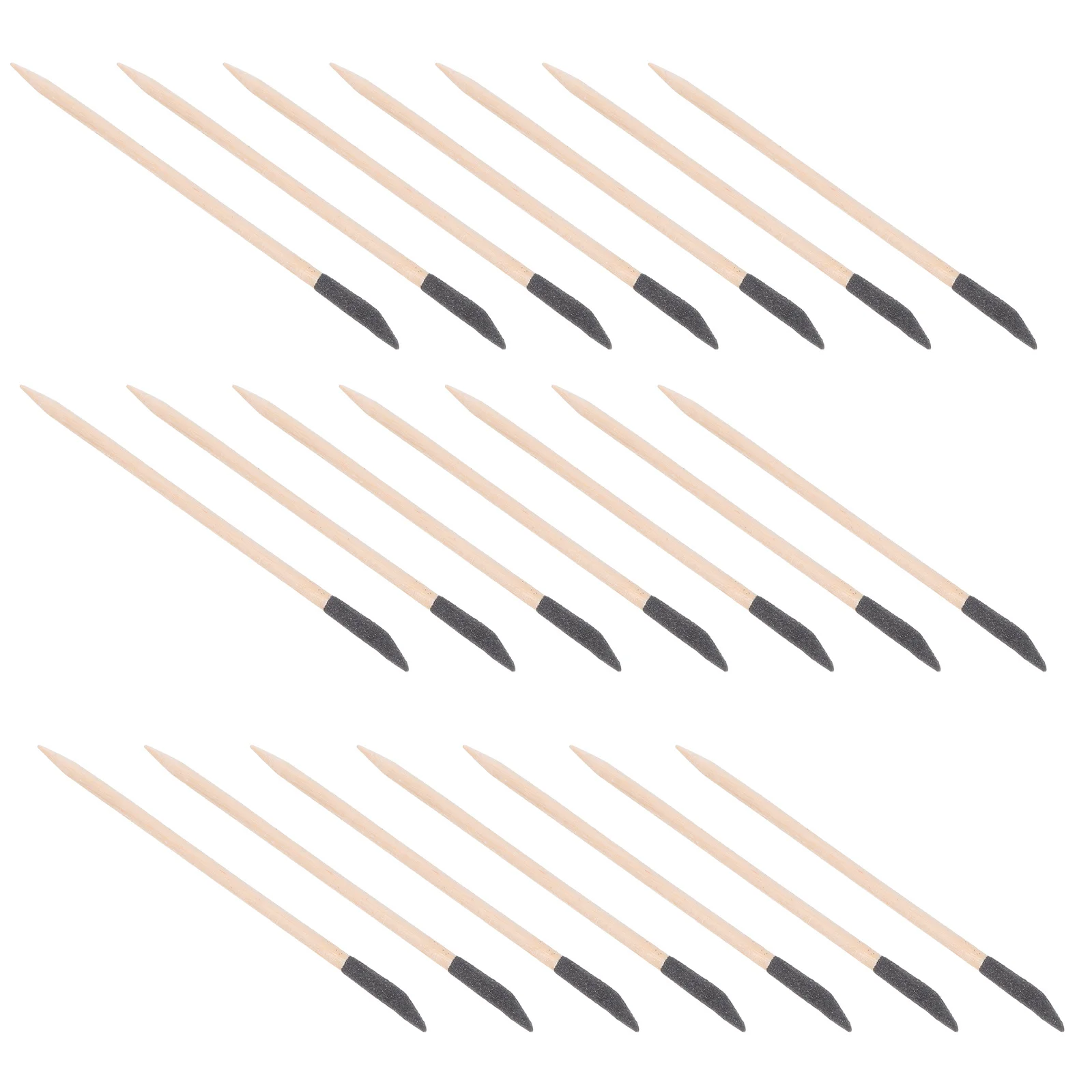 100 pièces bâtons de Nail Art double face poussoir à cuticules en bois fournitures de manucure professionnelles outils de ponçage portables bâtons de ponçage