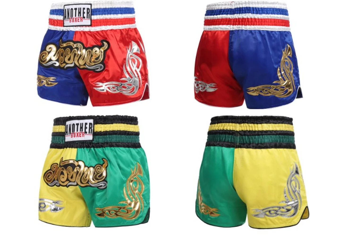 Men And Women Children's Embroidery Boxing Trunks MMA Fighting Sanda Muay Thai Shorts Arena Competition Training Half Pants