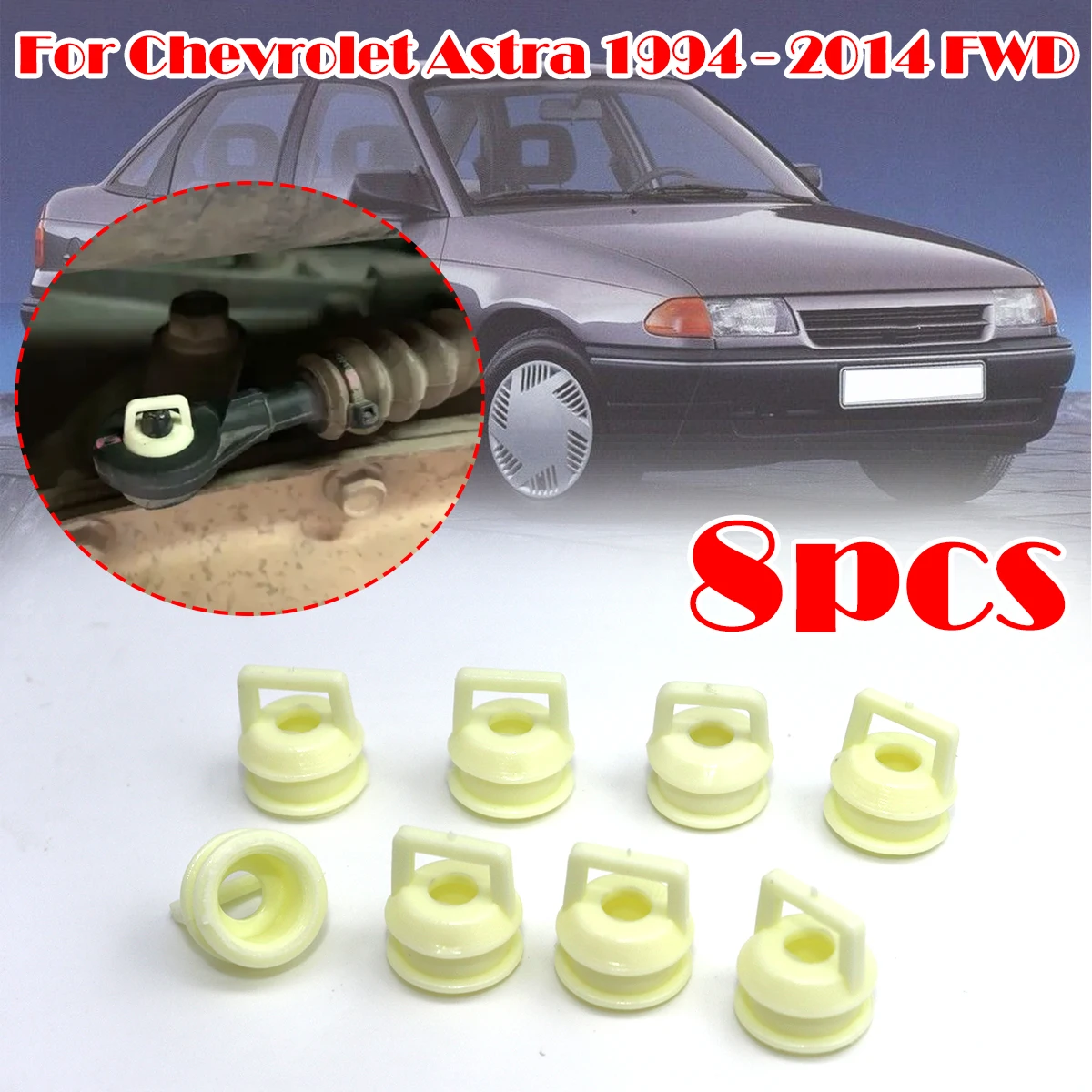 

8X For Chevrolet Astra 1994 - 2014 FWD Automatic Transmission Shifter Cable Bushing Rubber Grommet Clip Shift linkage Repair Kit