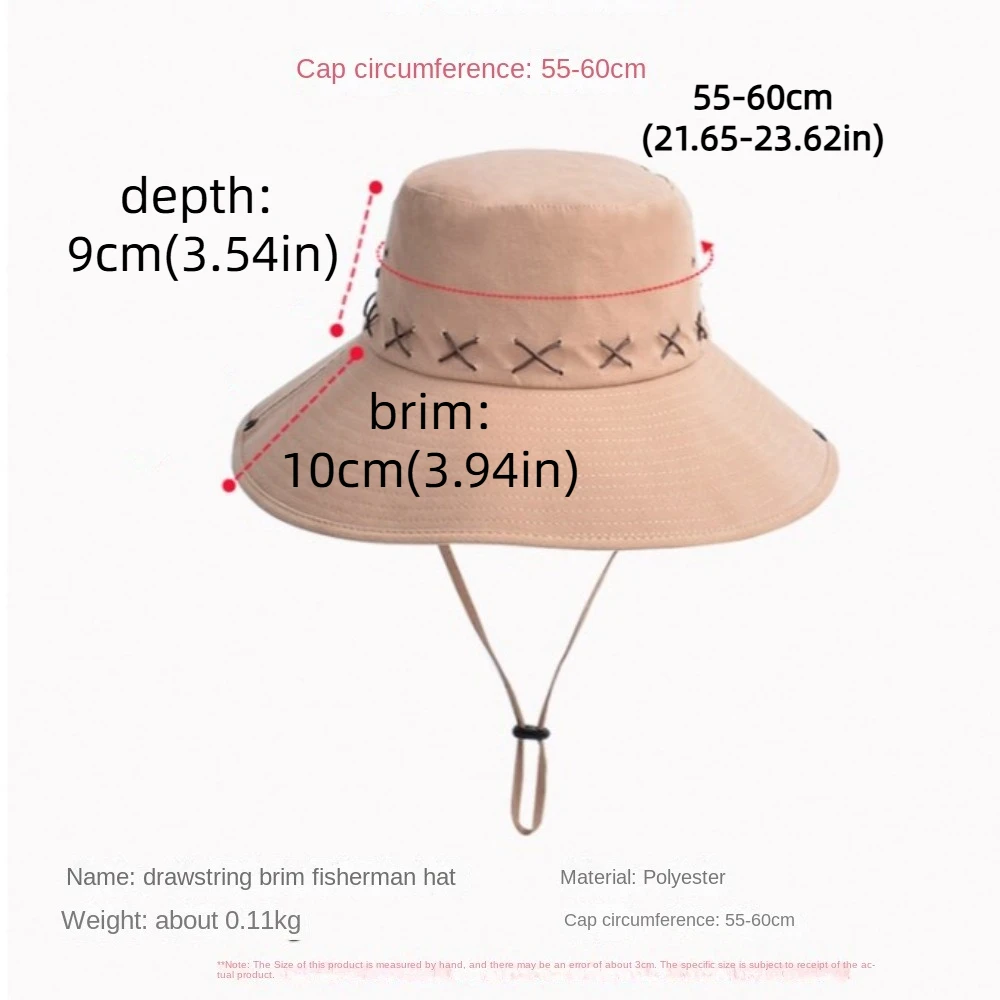 Fashion Breathable Western Cowboy Hat Adjustable Retro Wide Brim Sun Hat Climbing Solid Color Fisherman Sunshade Cap Unisex