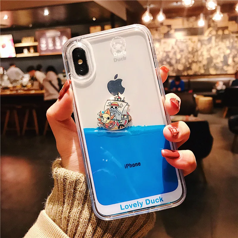 sanrio anime phone case one piece cyber pirate ship case for iphone 13 12 11 pro max xr xs max x back cover