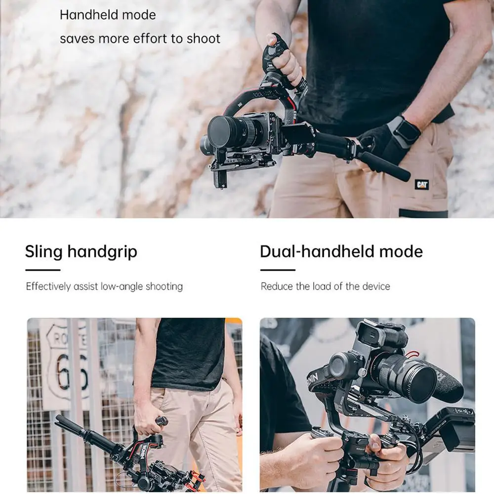 FALCAM F22 قبضة يد سريعة الإصدار مقبض كاميرا شامل مع فتحة ملولبة 1/4 فتحة تحديد المواقع ARRl لمثبت Gimbal