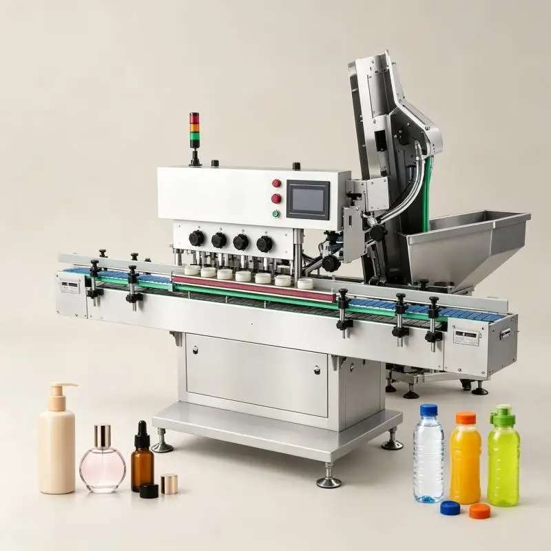 Rotary Type Dustproof Lid Cap Capping Assembly Lifting & Pressing Pick and Place Capping Machine