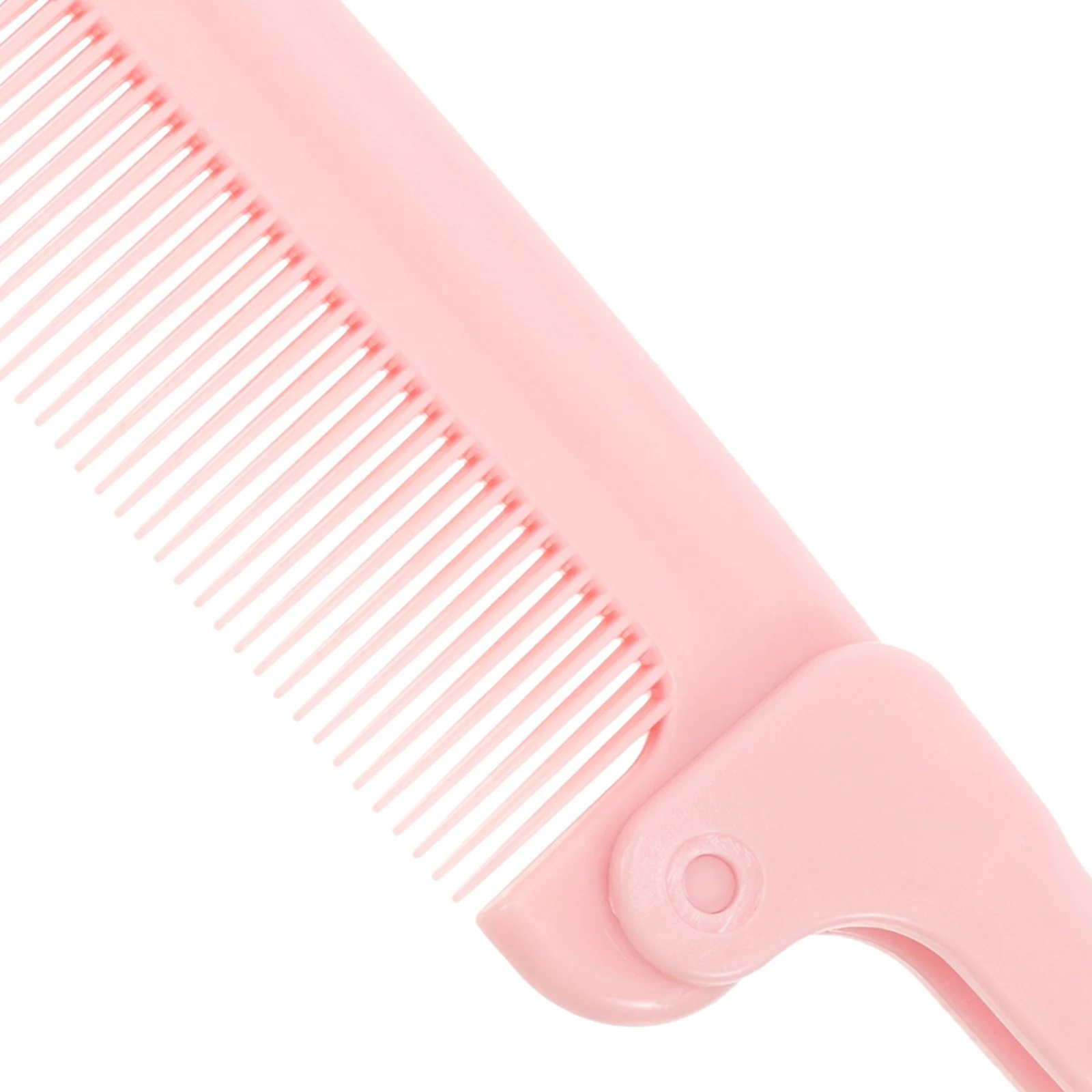 Rat Tooth Comb Long Pintail Folding Combs for Women Parting Rattail Pink Plastic