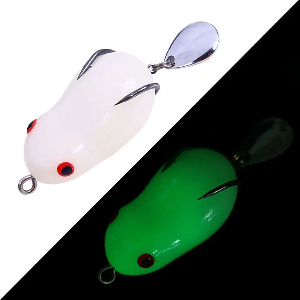 Fishing Lures Frog Lure Bionic Soft Rubber Bait Topwater Popper Thunder for Bass Northen Pike Trout Snakehead Fish Accessories