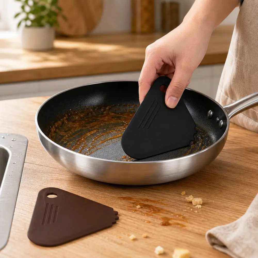 PC Pot Cleaning Scraper Matte Surface Multifunctional Oil Cleaning Scraper Easy Clean Household Cleaning Scraper