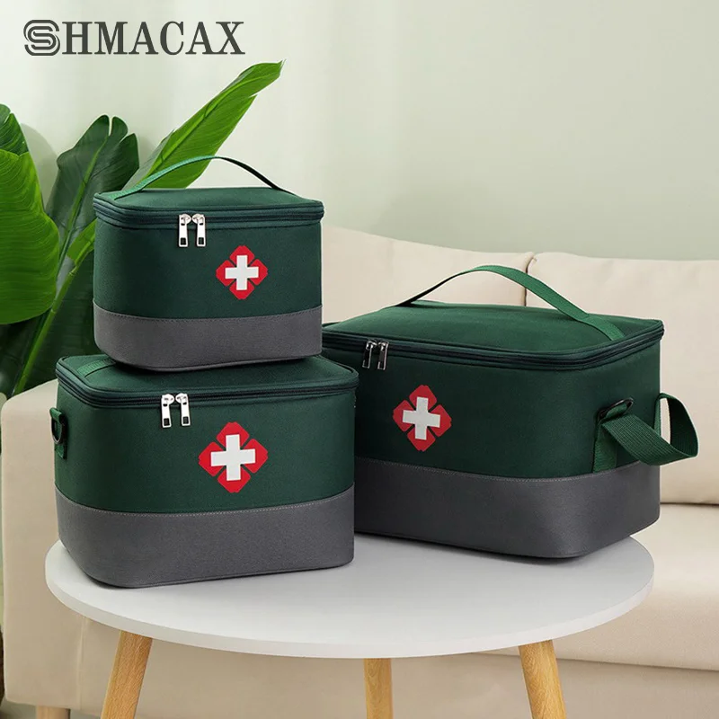 Bolsa de almacenamiento de medicamentos de gran capacidad, Kit médico portátil, Kit de primeros auxilios para el hogar, bolsa de supervivencia, bolsa de emergencia para coche