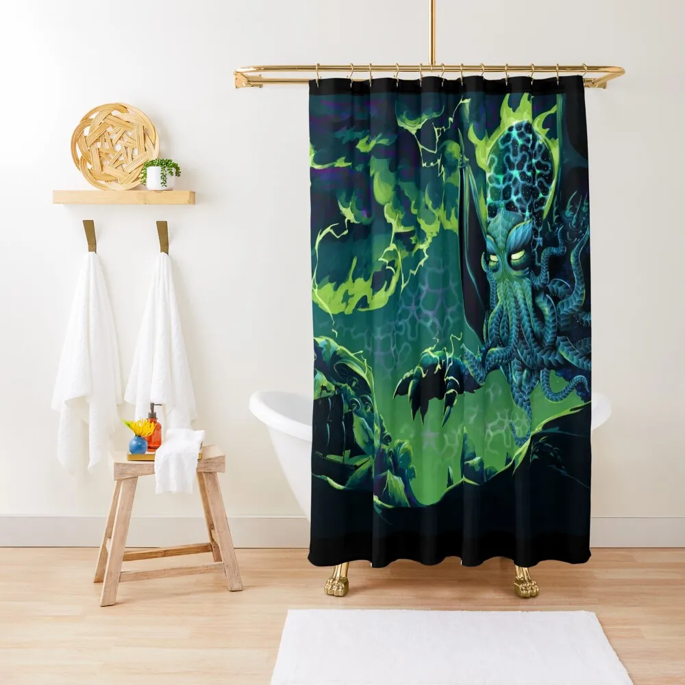 

Electric Cthulhu Portrait Shower Curtain Bathroom Deco Shower Set For Bathroom Shower Bath Cover Curtain