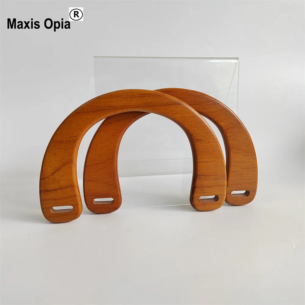 

1 Pair Handmade U Wholesale high quality Wooden Bag Frame Wood handle For Women Handbag Accessories Obag Bags Parts Accessories