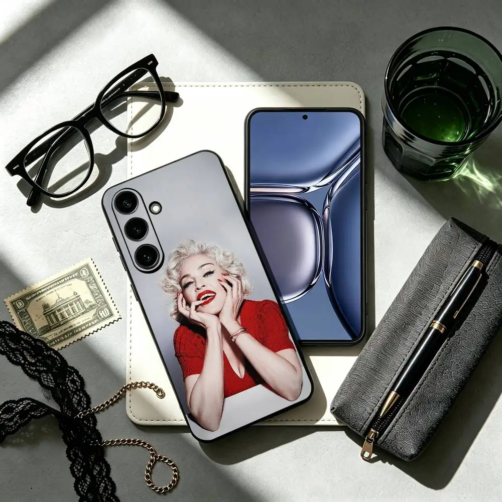 M Madonnas  Phone Case Black Silicone Soft For Samsung Galaxy A73,A72,A71,A70,A53,A52,A51