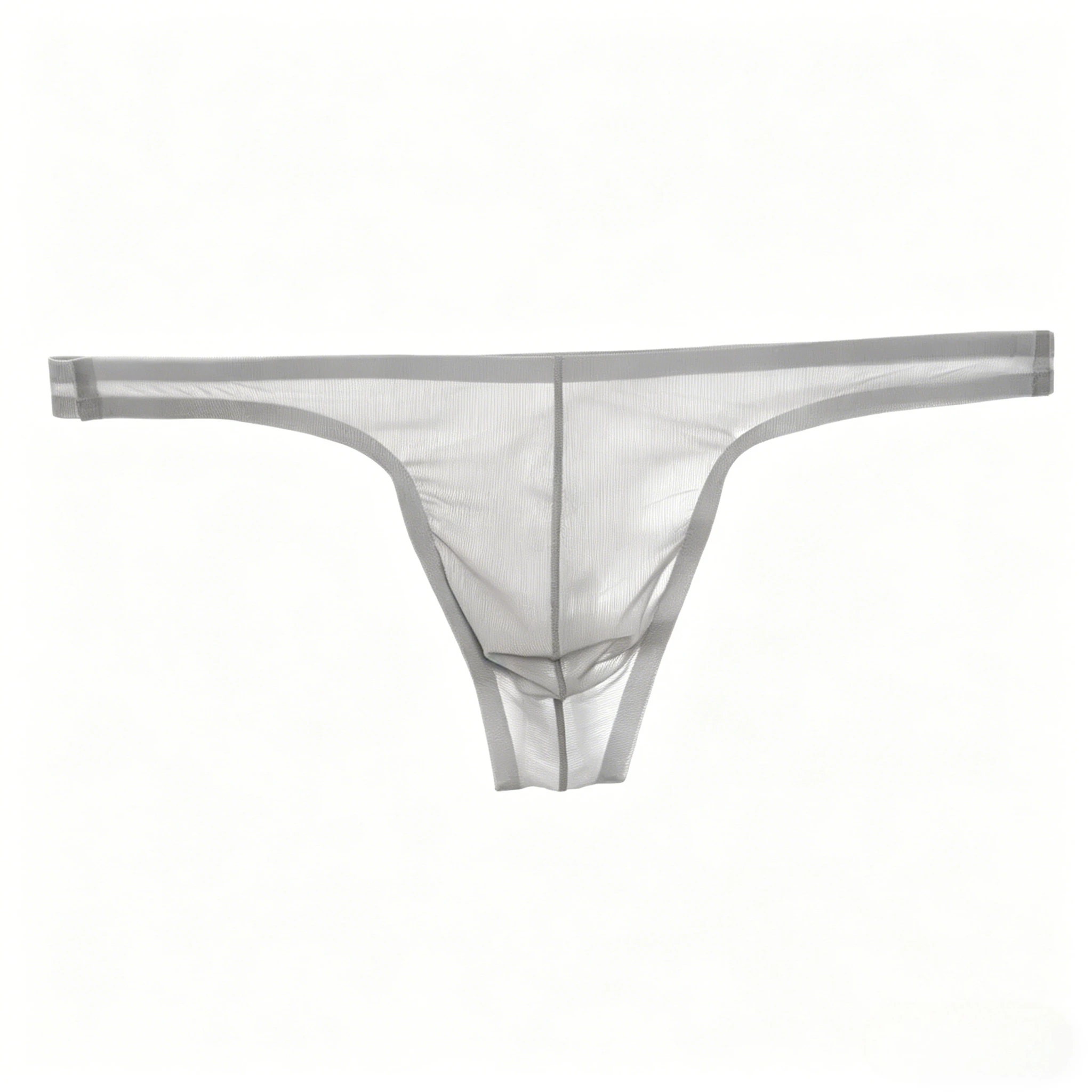 

Men's See-Through Mesh Thong Briefs, Slim Fit U-Pouch Sheer Underwear, Breathable Low Rise T-Back Panties Gays Erotic Underpants