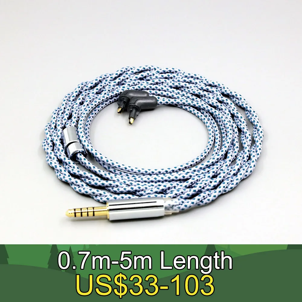 

99% Pure Silver Mix Graphene OCC Shielding Earphone Cable For Sony MDR-EX1000 MDR-EX600 MDR-EX800 MDR-7550 LN008661