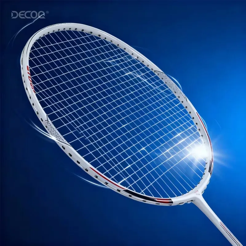 Decoq M900 28-32lbs Professional Lightweight Durable Carbon Fiber Graphite Soft PU Grip Badminton Racket