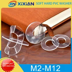 M2 M2.5 M3 M4 M5 M6 M8 M10 M12 Soft Hard PVC Washer Transparent Thin Plastic Clear Shock-proof Gasket for Insulation Screw