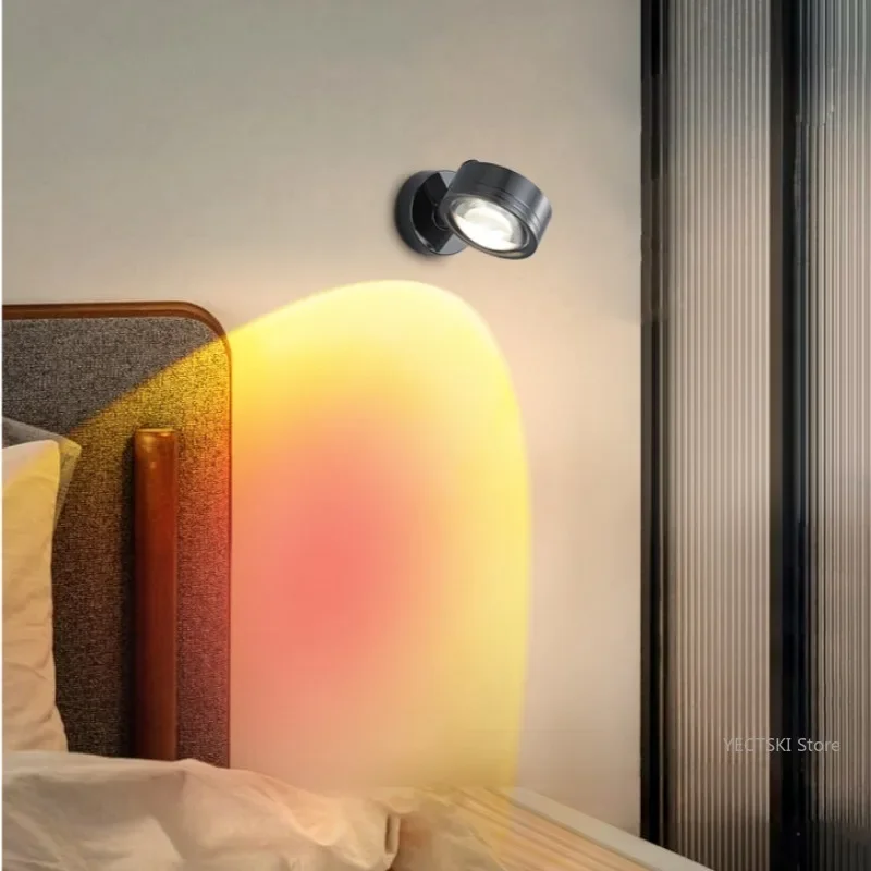 GHJUYIOL New modern minimalist living room wall lamp for bedroom headboard, hotel background wall, small hill spotlight effect