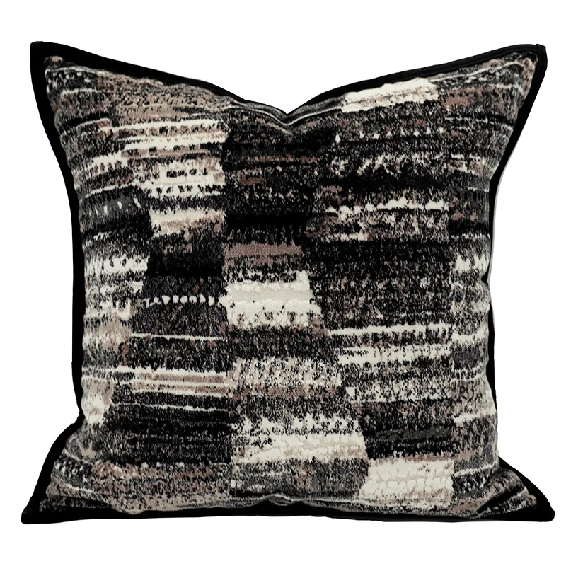 

High End Living Room Sofa Cushion Cover Black and White Color Matching Decorative Pillowcase Home Decor Pillow Covers 45x45